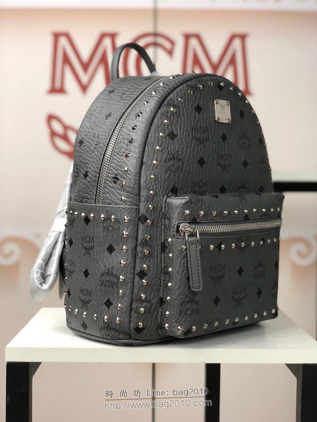 MCM雙肩包 原單 5917小號 2018灰色 夏季新款 純手工定制版 MCM女後背包  mdmc1112